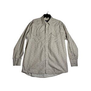 ROPER L/S Pearl Snap Western Shirt Floral Stripe Mens XL Cowboy